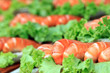 shrimp with green salad