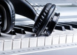 Headphones on keyboard