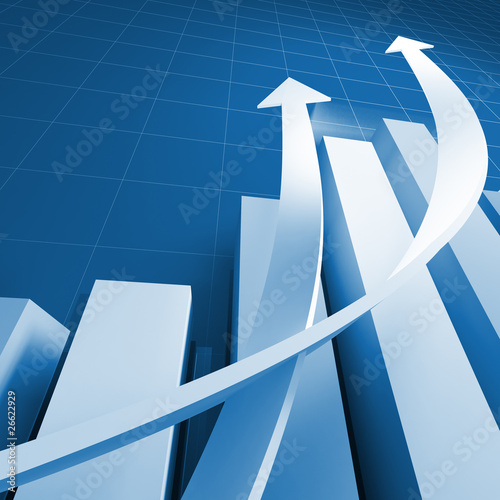 Photo : business chart graph business chart graph