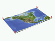 North America on unfolded map sheet
