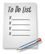 Paper & Pencil Illustration "To Do List"