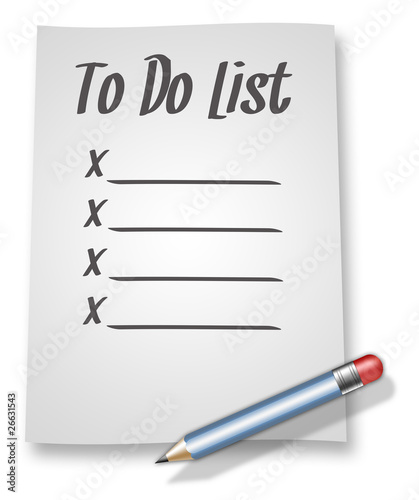 Illustration: Paper & Pencil Illustration "To Do List" Paper & Pencil Illustration "To Do List"