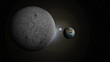 3d animation of the solar system with focus on the earth