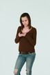 teen girl texting