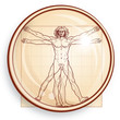 Vector: The Vitruvian Man under Microscope The Vitruvian Man under Microscope