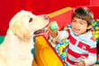 Patient been treated with the assistance of a trained dog