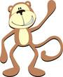 happy funny monkey greeting