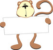 monkey with blank board