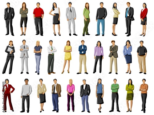Vecteur : Group of business and office people Group of business and office people