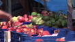 Close up of apples during the market