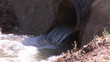 Close up of water pouring into the sea