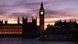 View of London landmarks and Thames by night