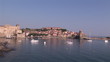 Video: View of a town and marina in France View of a town and marina in France