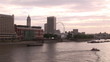 View from the river Thames of The City in London