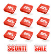 Percentuali Sconti Rossi Percentuali Sconti Rossi