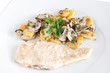chicken escalope with mushrooms and potatoes chicken escalope with mushrooms and potatoes