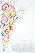 Illustration: alphabetical abstract background alphabetical abstract background