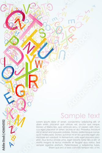 Illustration: alphabetical abstract background alphabetical abstract background