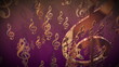 Video: 3d yellow treble keys falling against a pink background3 3d yellow treble keys falling against a pink background3