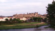 Panorama of a castle from the countryside