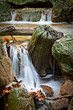 Photo: small waterfall in autumn river small waterfall in autumn river