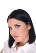Closeup portrait of beautiful fashion woman Closeup portrait of beautiful fashion woman