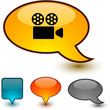 Cinema speech comic icons. Cinema speech comic icons.