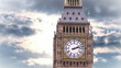 Close of big ben against a beautiful sky