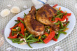 Grillhähnchen auf Gemüsebett