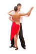beautiful young dancing couple