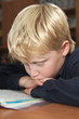 Boy at school at a lesson