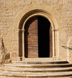 The gate of the Ansouis cathedral