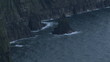 Zoom out of the Cliffs of Moher by night