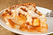 Slice of fresh baked rustic apple pie Slice of fresh baked rustic apple pie