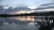 Video: Panorama of a beautiful lake at sunset Panorama of a beautiful lake at sunset