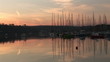 Video: Beautiful view of the sunset from a harbor Beautiful view of the sunset from a harbor