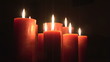 Video: A zoom in on orange candles in the dark A zoom in on orange candles in the dark