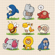 cute cartoon animals