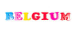 belgium written in fridge magnets