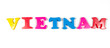 viethnam written in fridge magnets