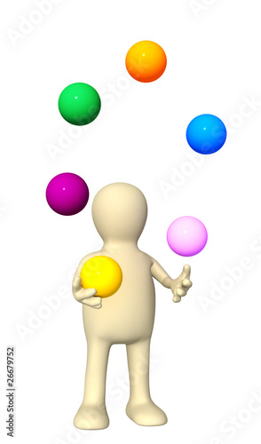 Illustration: Puppet, juggling with balls Puppet, juggling with balls