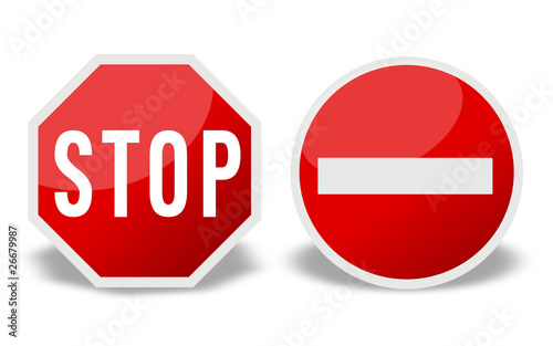 Vector: Stop/Sens interdit Stop/Sens interdit