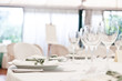 elegant decoration of table in a restaurant