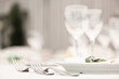 elegant decoration of table in a restaurant