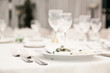 elegant decoration of table in a restaurant