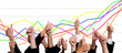 Business People with Thumbs Up on White Background
