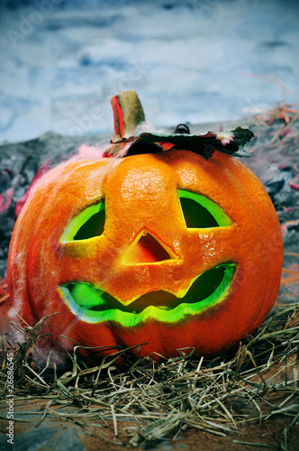 Photo: Halloween jack-o'-lantern Halloween jack-o'-lantern