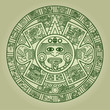 Stylized Aztec Calendar