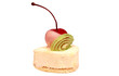 Sweet pastry with cherry on top
