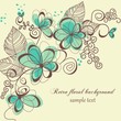 Retro floral background Retro floral background
